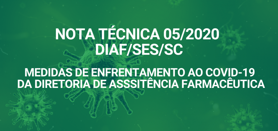 Nota Técnica n° 005/2020 – DIAF/SPS/SES/SC