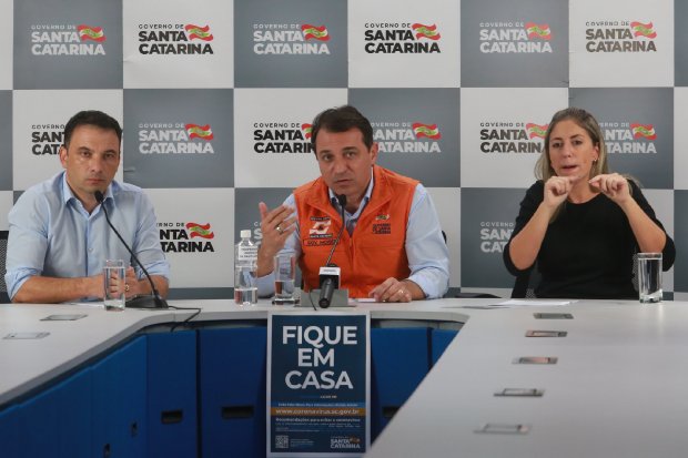 Coronavírus em SC: governador anuncia prorrogação das medidas de isolamento social por mais sete dias