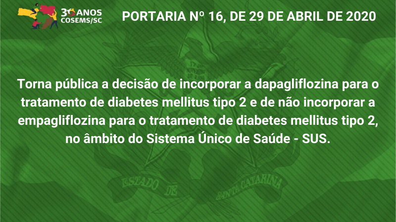 PORTARIA Nº 16, DE 29 DE ABRIL DE 2020
