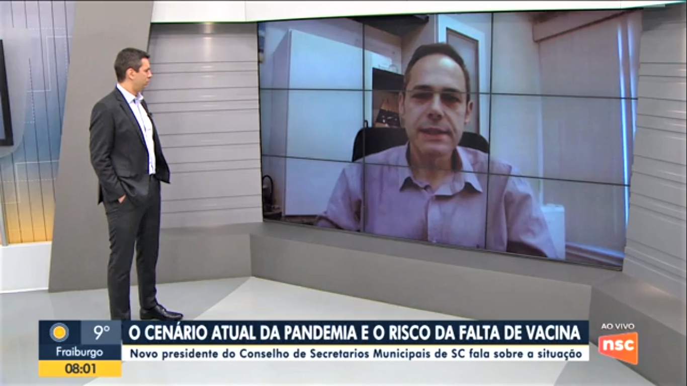 Presidente Daisson Trevisol entrevistado pelo Bom Dia SC | COSEMS/SC Presidente Daisson Trevisol entrevistado pelo Bom Dia SC | COSEMS/SC
