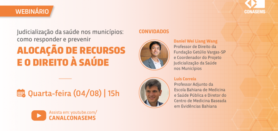 Judicialização da saúde será debatida em série de webinários